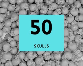 3D Resin Printed Jawless Skulls 28mm 32mm Wargaming Terrain Basing War 40 D&D