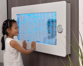 Sensory Bluetooth Bubble Lamp | Calming LED Ambiance Wall Art | Clinic Waiting Room Decor, Daycare Furniture & Kids Gift for Autism ADHD