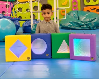Infinity Mirror Sensory Set: Rechargeable LED Tunnel, Therapy & Schools