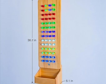 Wooden Sensory Light Pegboard Wall Hanging with Storage | LED Therapy Toy for Autism & ADHD | Playroom Clinic and Kids Gift