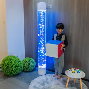 Tall Jumble Beads Bubble Lamp – Sensory LED Tube, Autism Therapy