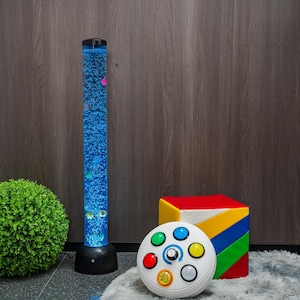 Color-Changing LED Bubble Tube Lamp with Remote Control – 40” Sensory Water Column Light for Kids Therapy Rooms Classrooms & Home Relaxation