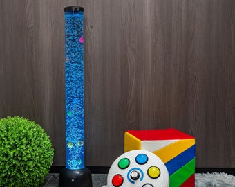 Color-Changing LED Bubble Tube Lamp with Remote Control – 40” Sensory Water Column Light for Kids Therapy Rooms Classrooms & Home Relaxation