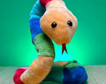 Poseable Plush Sensory Snake - Flexible Fidget Toy, 42 inch