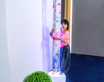 67" Sensory Bubble Tube Floor Lamp  Large Autism ADHD Therapy Light  Water Feature for Calming Corner Special Needs Classroom & Sensory Room