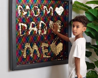 Rainbow Sequin Sensory Board – Calming Autism Therapy Wall Decor