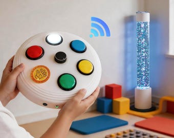 Rechargeable Sensory Room Button Controller | Universal Color Changer for All Bubble Tubes | Clinic & Special School Equipment | Kids Gift