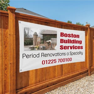 Printed PVC Banners – Custom Personalised Outdoor Advertising Sign, Business Event Party Banner, Waterproof Vinyl