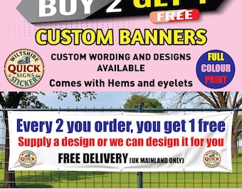 Pancarta de PVC personalizada para exteriores: resistente, impermeable, resistente a los rayos UV, con impresión personalizada para cumpleaños, bodas, eventos y aniversarios.