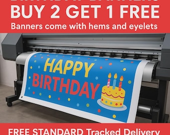 Banner de cumpleaños personalizado: Letrero de PVC impreso personalizado