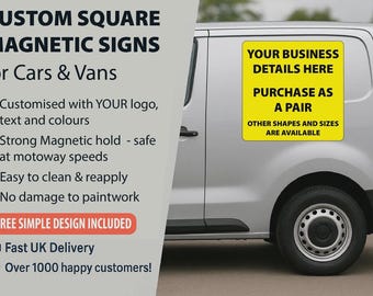 Letreros magnéticos personalizados para furgonetas (juego de 2): Publicidad personalizada para coches