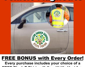 Rótulos magnéticos rectangulares personalizados para furgonetas – Publicidad en vehículos comerciales