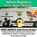 Custom Personalised Rectangle Magnetic Van Signs – Car Advertising Magnets for Business Promotion, Removable