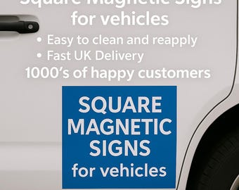 Rótulos magnéticos cuadrados personalizados para furgonetas: imanes publicitarios para coches para promoción empresarial, extraíbles y resistentes a la intemperie.