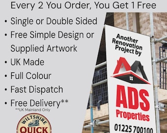 Banner de andamio de PVC personalizable: Letrero publicitario exterior resistente