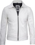 Men's White Lambskin Leather Jacket product logo