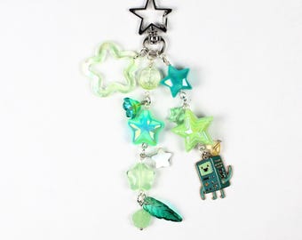 Handmade Adventure Time Character Inspired Keychains!! Finn!! Beemo!!