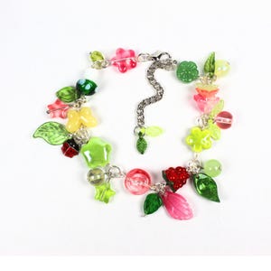 Raspberry Bracelets! Handmade Wire Bracelet with Unique Glass Beads! Blue Raspberry!