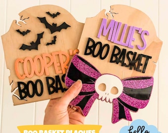 Personalised Boo Basket SVG Laser Cut File | Halloween Cut File | Halloween Name Sign | Digital Cut File | Trick Or Treat | Candy Basket