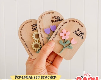 Imanes personalizados de agradecimiento para profesores SVG / Archivo digital para láser / Probado con láser / Gracias / Regalos para profesores / Agradecimientos escolares / DXF