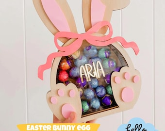 Easter Bunny Chocolate Egg Holder SVG File | Easter Drop Box | Easter eggs | Easter Keepsake | Easter Gift | Personalised | Bunny Basket