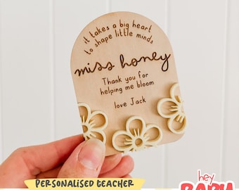 Personalised Teacher Gift Magnets SVG | Digital Laser File | Laser Tested | Thank You | Teacher Gifts | School Thanks | End of School