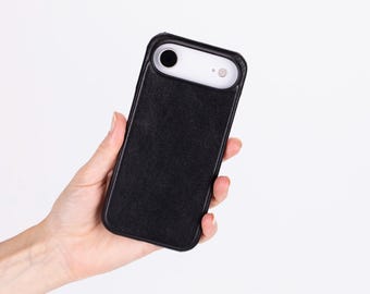 Handmade Full Grain Leather iPhone 17 Air Case: MagSafe Compatible, Personalized Engraving