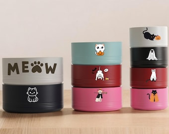 Personalized Pet Bowl: Engraved Stainless Steel Dog Cat Feeder, Mothers Day Gift