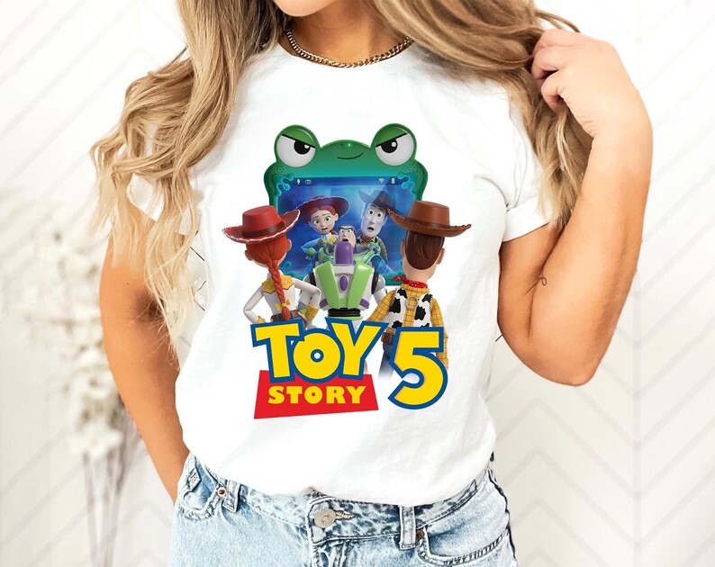 Retro Disney Toy Story 5 Shirt, Woody Buzz Lightyear Toy Story 5 Shirt, Lilypad Toy Story Shirt, Disney Movie Tee, Disney Shirt OHZR08 image 4