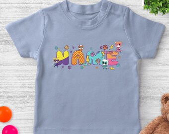 Personalized Super Kitties Character Shirt, Custom Name Kids Super Kitties Tee, Super Kitties Brave n Kind Tee, Super Cat Sparks Tee  AYAC16