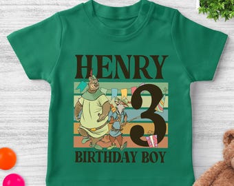 Personalized Robin Hood Birthday Shirt, Custom Name Robin Hood Character Theme Shirt, Family Trip Matching Shirt, Hero Name Shirt UNYK06