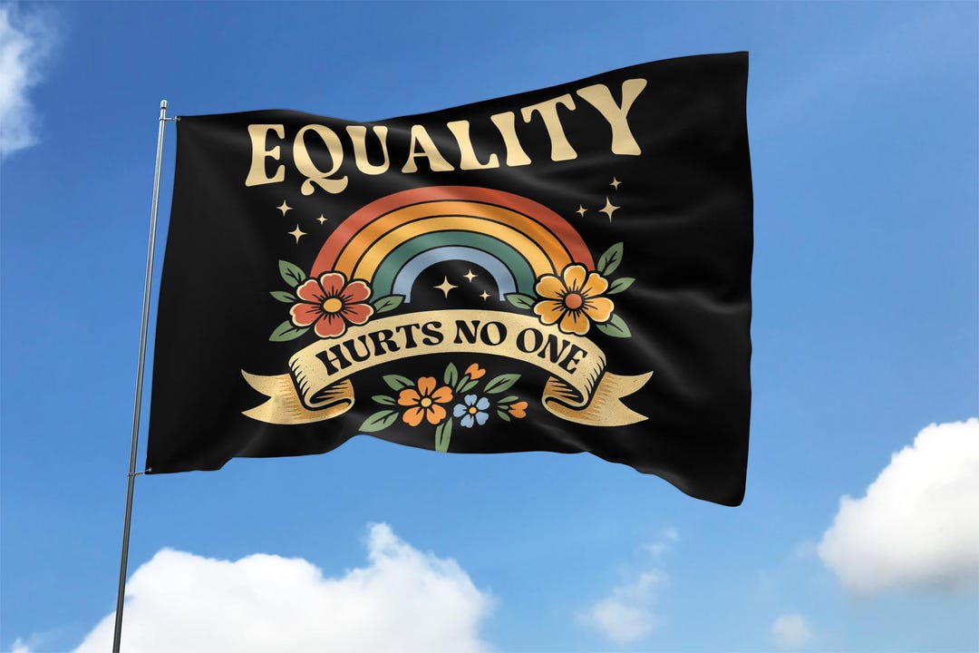 Equality Hurts No One House Flag, LGBT Rainbow Yard Sign, Pride Outdoor ...