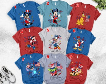 Mickey And Friend disney 4th of July Shirt, disney American Patriotic Group, disney Family Happy Independence Day 2026 UMYD27