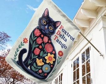 Bandera de jardín Foxtrot Delta Tango: bandera patriótica sutil y divertida para jardín, bandera sutil FDT, divertida bandera anti Trump UNYL11