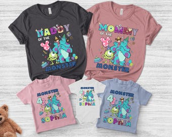 Personalized Monster Inc Birthday shirts, Monsters Family Birthday shirt, Monster Inc shirt, Monster Inc Birthday Party Shirt AXKY18