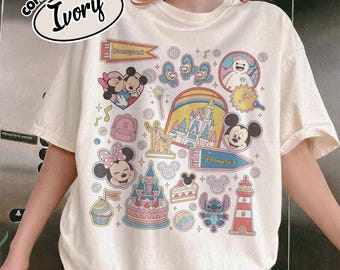 Comfort Color Disneyland Tokyo Mickey and Friends Shirt, Magical Castle Tee, Disney Sea Matching Teee, Disneyland Family Holiday Trip AYCR29