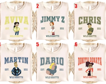 Custom Wild Kratts All Characters  Shirt, Wild Kratts Birthday Shirt, Magic Kingdom Disneyland Matching Tee, Birthday Boy Tee AXLF02