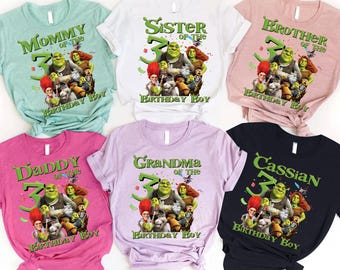Shrek Birthday Shirt, Personalized Shrek Birthday Theme Shirt, Sherk Matching Family Birthday, ShrekShirt,   Toddler Birthday Gift UNYJ13