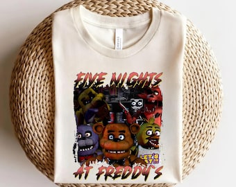 Vintage 90s Bootleg Style Five Nights at Freddy's T-Shirt, Retro Five Nights at Freddy'sGifts For Man And Women Unisex T-Shirt AXHG17