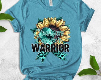 Ovarian Cancer Shirt, Teal Ribbon,Ovarian Cancer Gift, Ovarian Cancer Rainbow Tee, Ovarian Survivor,Ovarian Awareness,Ovarian Support UM1Y05