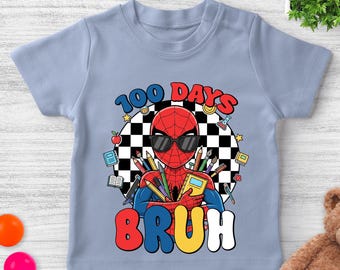Spiderman 100 Days Of School Shirt, Disney Back To School Tee, Superhero 100th Days Teacher Tee, Boy School T-shirt, 100 Days Sweater AXKY14