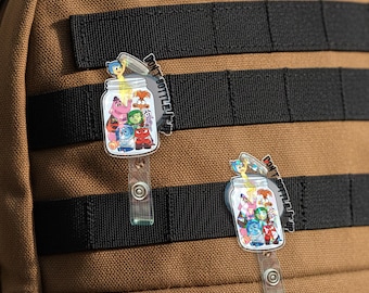 Don't Bottle It Up Disney Inside Out Badge Reel, Inside Out Emotions, Pixar Inside Out Feelings Teacher, Retractable,Badge Reel UOUD08