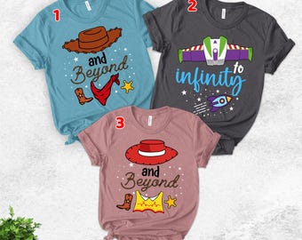 To Infinity and Beyond Couple Shirts, Toy Story Family Shirt, Disney Vacation Shirt, Friends Shirt, Disney Toddlers Shirt,Disney Trip ULAW05