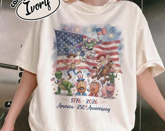 Toy Story 250th Anniversary Shirt Comfort Colors , USA Independence Day Toddler shirt, Disney 1776-2026, American Flag Shirt UOYA11
