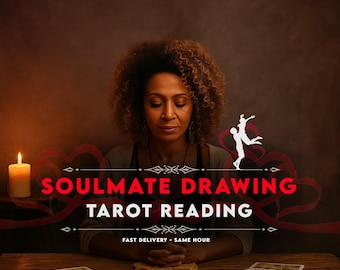 Soulmate Drawing & Tarot Reading – Psychic Future Spouse Portrait Digital Art