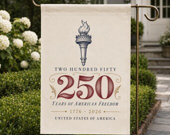 USA 250th Anniversary Garden Flag, 1776-2026 Semiquincentennial Outdoor Decor, Patriotic American Freedom Banner, America 250 Years Gift