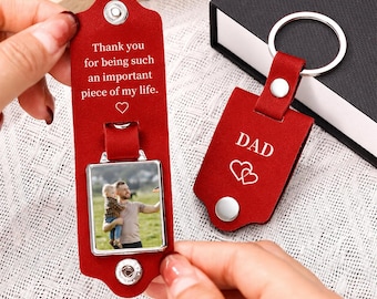 Personalized Gifts for DAD, Photo Keychain for Dad, Father's Day Gifts, Dad Keychain, New Dad Gift, Father's Day Keychain, Engraved Gift