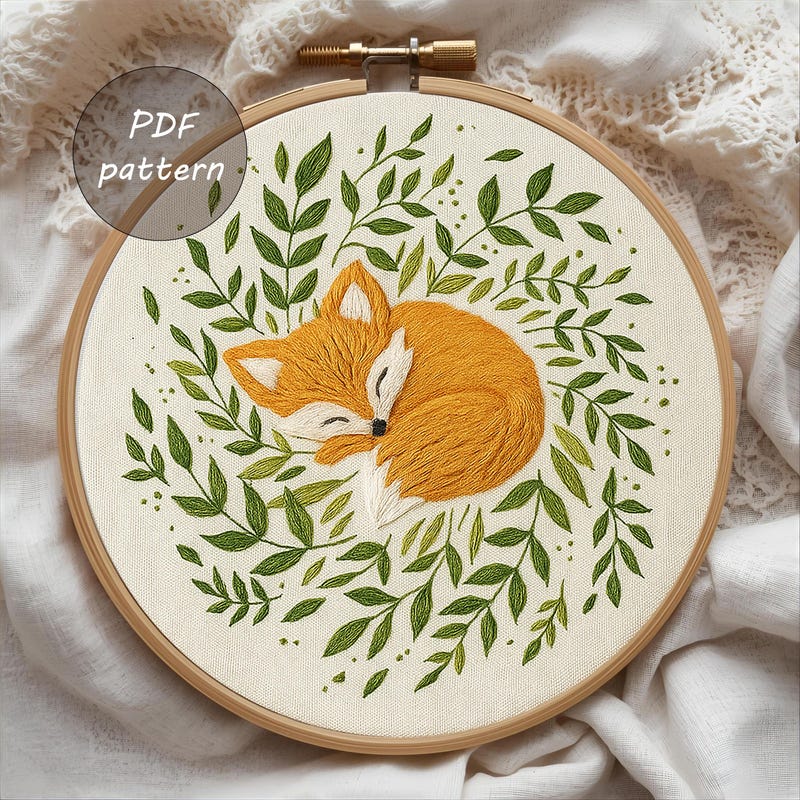 Fox Embroidery Pattern - Etsy
