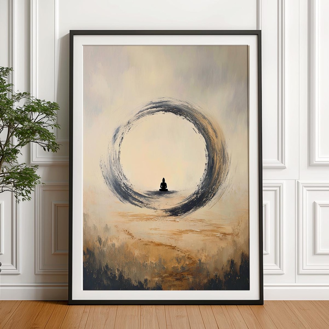 Zen Circle Enso Art Print, Japanese Meditation Decor, Mindfulness ...