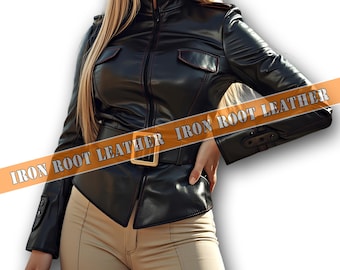 Women’s Black Slim Fit Leather Jacket